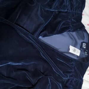 GAP Midnight Blue Velvet Blouse